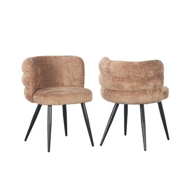Lot de 2 chaises velours, SOLEA BOBOCHIC