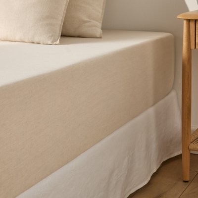 Drap-housse en coton/lin lavé bonnet 30 cm, Marnie LA REDOUTE INTERIEURS