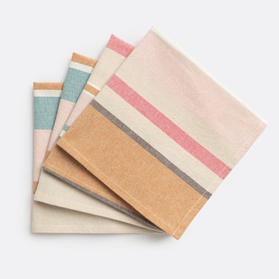 Serviettes de table coton lavé tissé-teint, Antika LA REDOUTE INTERIEURS