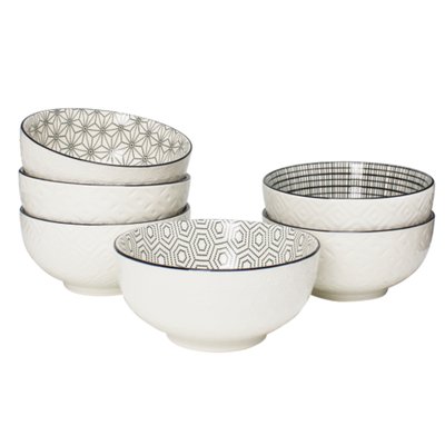 Lot de 6 grands bols, KOMAE ARTIME