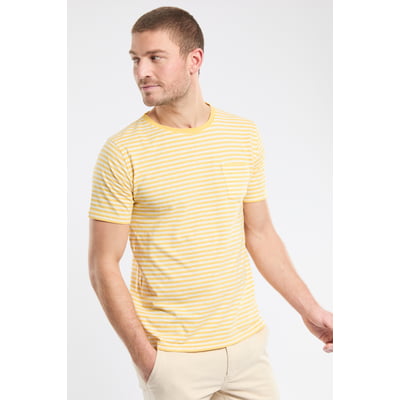 T-shirt rayé en coton et lin ARMOR-LUX