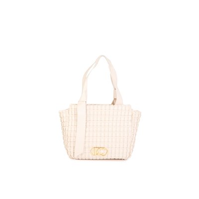 Sac à main tressé à logo métallique LOLA CASADEMUNT