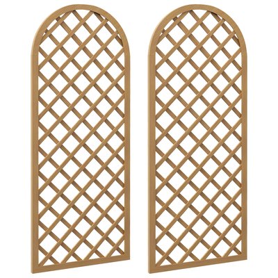 Lot de 2 treillis bois dim. 60L x 150H cm sapin pré-huilé OUTSUNNY