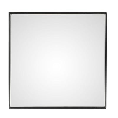 Miroir carré métal noir ZAGO