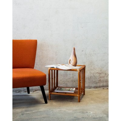 Table basse en rotin Léonie N°242 - Bon état DEBONGOUT