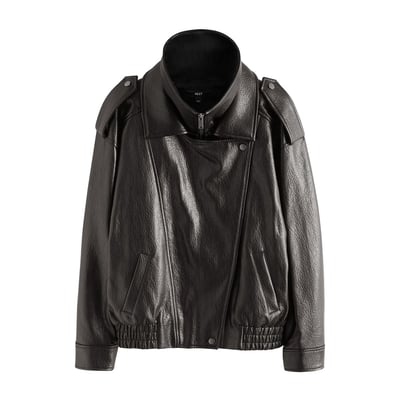 Blouson aviateur en similicuir à col cheminée NEXT