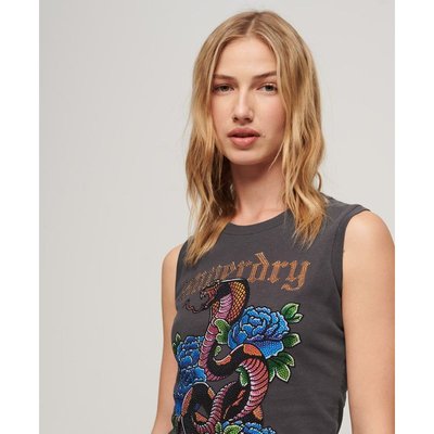 Débardeur à strass effet tatouage SUPERDRY