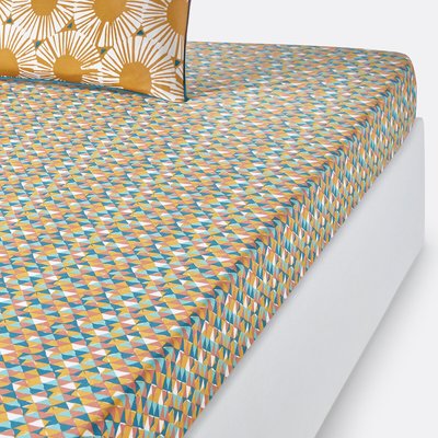Jahia Graphic 100% Cotton Fitted Sheet LA REDOUTE INTERIEURS