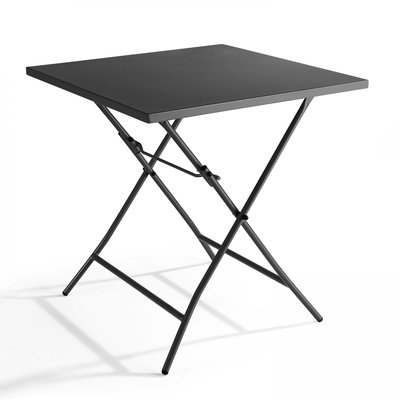 Table de jardin pliante carrée en acier, PALAVAS OVIALA