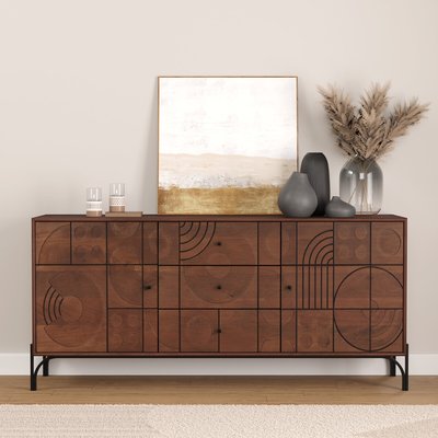 Enara Carved Mango Wood 3 Drawer Chest ÉDITÉ