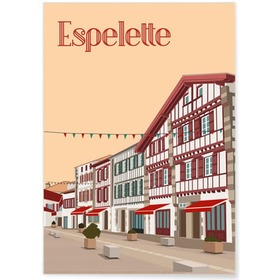 Affiche ville Espelette L'AFFICHERIE