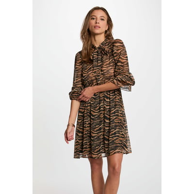 Robe voile col lavallière MORGAN