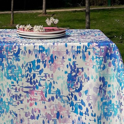 Nappe enduite carrée ou rectangle REFLETS FLEUR DE SOLEIL