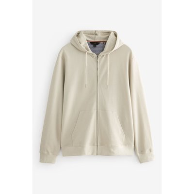 Sweat à capuche léger zippé coupe classique NEXT