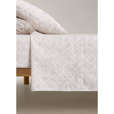 Drap plat enfant coton percale toile de Jouy lit 90 cm MANGO HOME