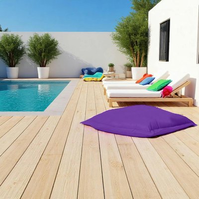 Pouf coussin de sol extérieur imperméable - violet ARTA PIER IMPORT