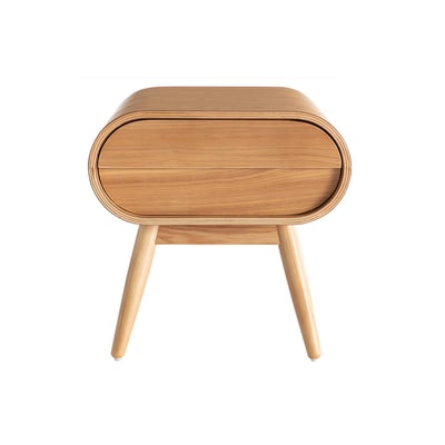 Table de chevet avec tiroir vintage bois clair BJORG MILIBOO