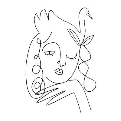 Tableau la femme au clin d'oeil HEXOA