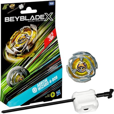 Beyblade X, Starter Pack avec toupie de compétition Arrow Wizard 4-80B et lanceur HASBRO