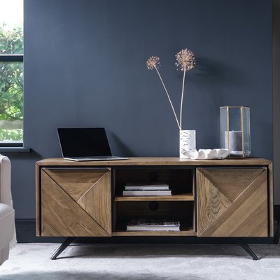 Meuble TV en chêne clair style contemporain MANHATTAN PIER IMPORT