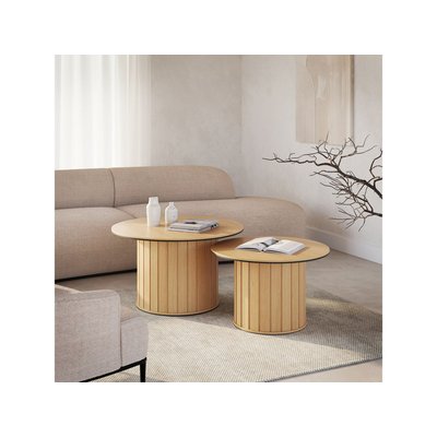 Table basse ronde en panneaux de particules, AMBOISE BOBOCHIC