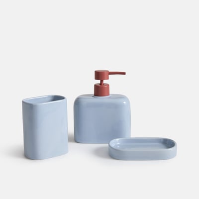 Set d'accessoires de salle de bain, en céramique, BERLA LA REDOUTE INTERIEURS