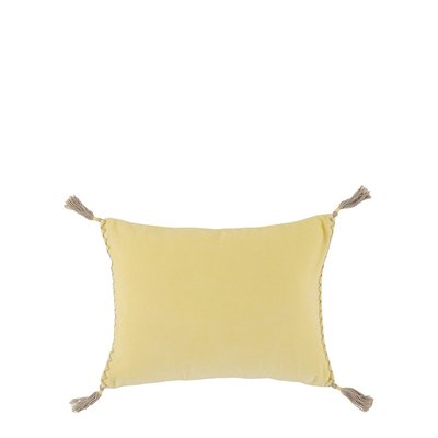 Housse de coussin MATTÉO velours de coton BLANC D’IVOIRE