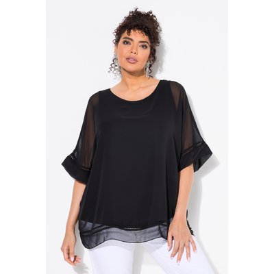 Voile en mousseline oversize, dentelle ULLA POPKEN