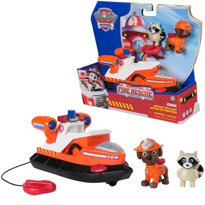 Paw Patrol Fire Rescue - Zuma avec le canot de sauvetage SPIN MASTER