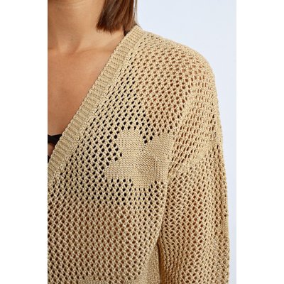 Cardigan en crochet fleurs LILI SIDONIO