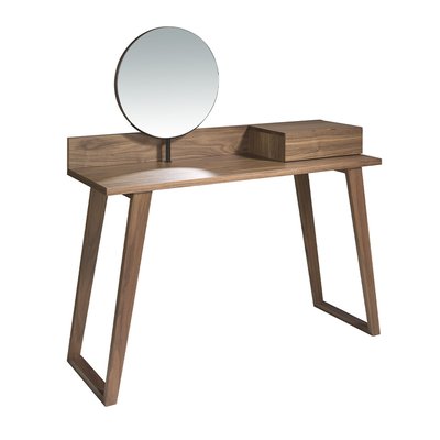 Coiffeuse en bois de noyer avec miroir ANGEL CERDA