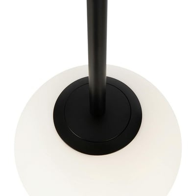 Suspension globe noire - verre dépoli 15 cm DELTONA PIER IMPORT