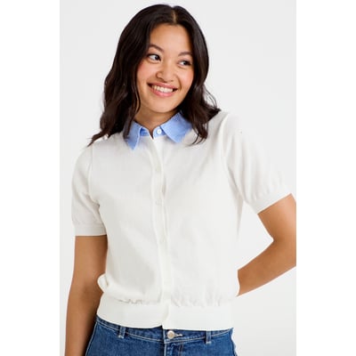 Polo col chemise manches courtes CACHE CACHE
