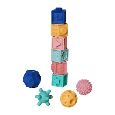 Set de 6 cubes et 4 balles sensorielles VERTBAUDET