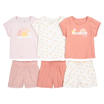 VERTBAUDET Lot De 2 Pyjashorts Fille Cœurs - Pyjama Été 100% Coton Blanc 14 Ans