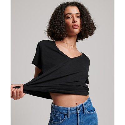 T-shirt uni col V SUPERDRY
