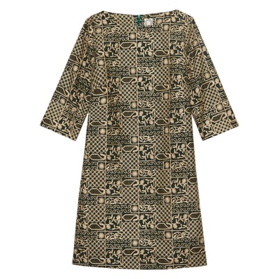 Robe Megan en coton brodé vert INES DE LA FRESSANGE PARIS