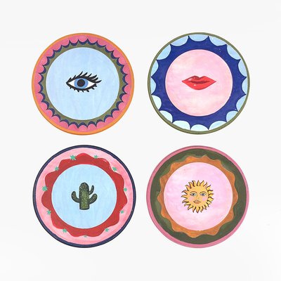 Set of 4 Electric Coast Icon Coasters ELEANOR BOWMER