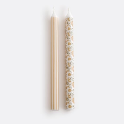 Lot de 2 bougies imprimées, YASSIA LA REDOUTE INTERIEURS