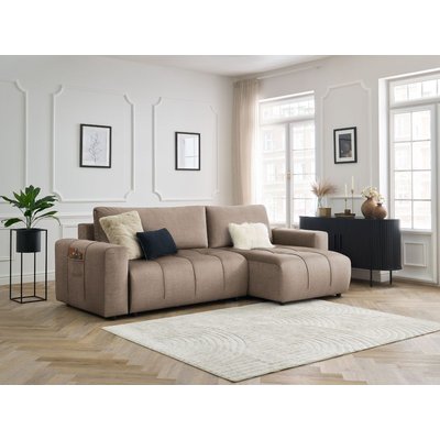 Canapé d'angle convertible 3 places en velours, ARSENE BOBOCHIC