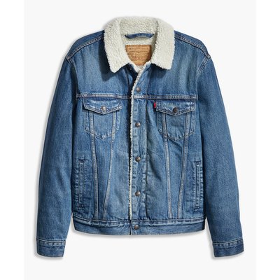 Veste jean fausse fourrure homme La Redoute