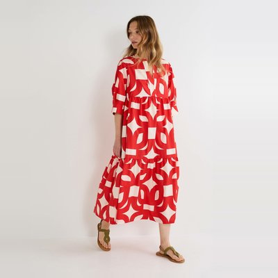 Robe midi ample imprimée en coton BIO GOTS MONOPRIX