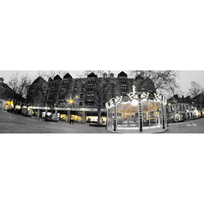 Tableau sur toile place de la république Châteauroux 30x97 cm CEANOTHE