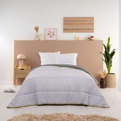 Couette imprimée microfibre chaude Graphique BLEU CALIN