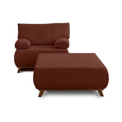 Fauteuil convertible en Velours côtelé - CRISTAL LISA DESIGN