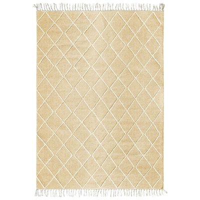 Tapis de salon coton motif croisillons en laine épaisse  BOHO CROISILLONS THE DECO FACTORY