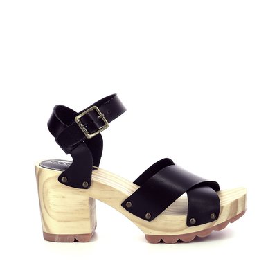 Sandales cuir Kick Wise à talon en bois KICKERS