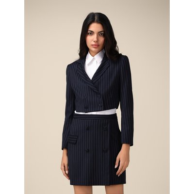 Blazer en tissu de viscose mélangée à fines rayures OLTRE