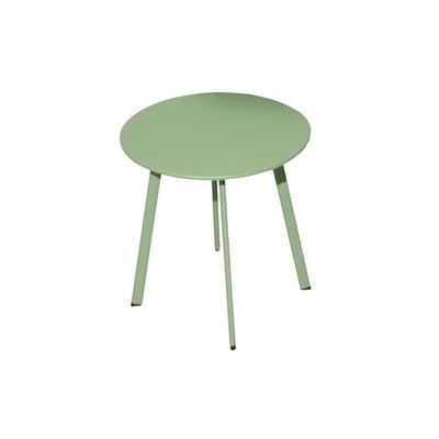 Table basse de jardin en acier Massai 45 cm Amande PROLOISIRS