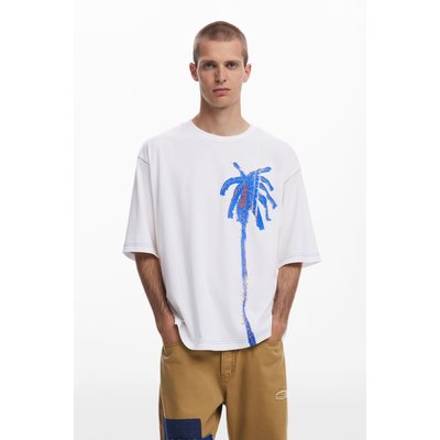 T-shirt palmier surpiqûres DESIGUAL